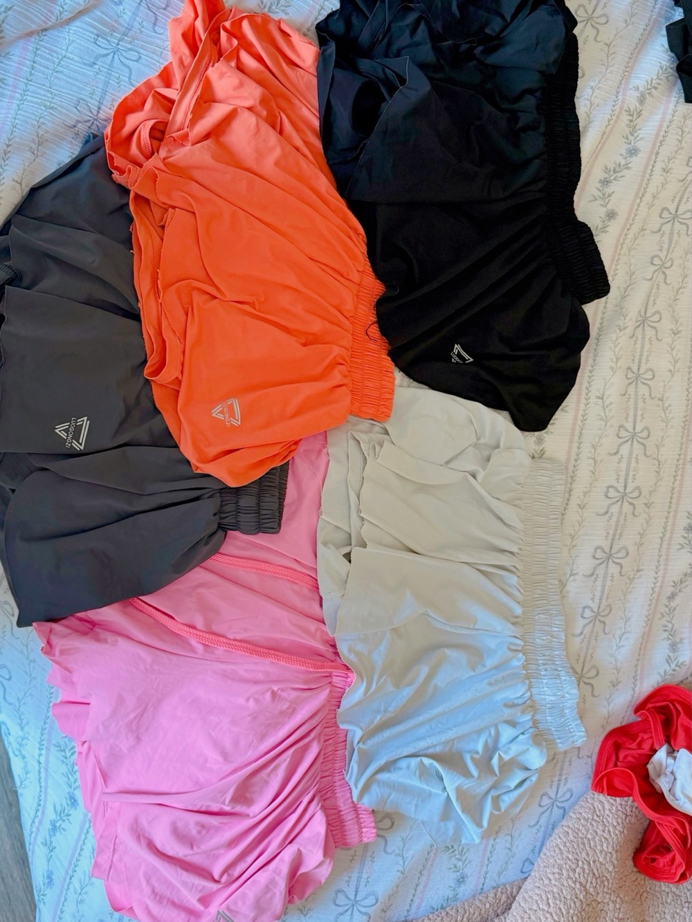 Amazon Women’s Active Shorts - Orange, Black, Pink, Gray, Cream